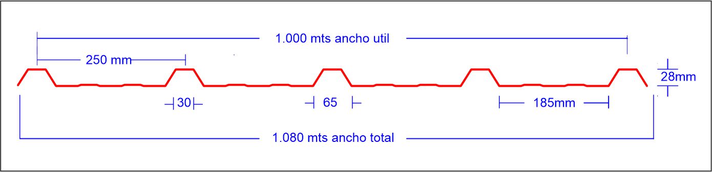 Ficha técnica original TR5 TRASLÚCIDO – PERALTE 28 MM