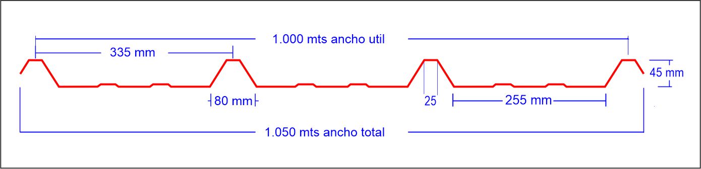 Ficha técnica original TR4 Peralte 45 mm – Tipo 1