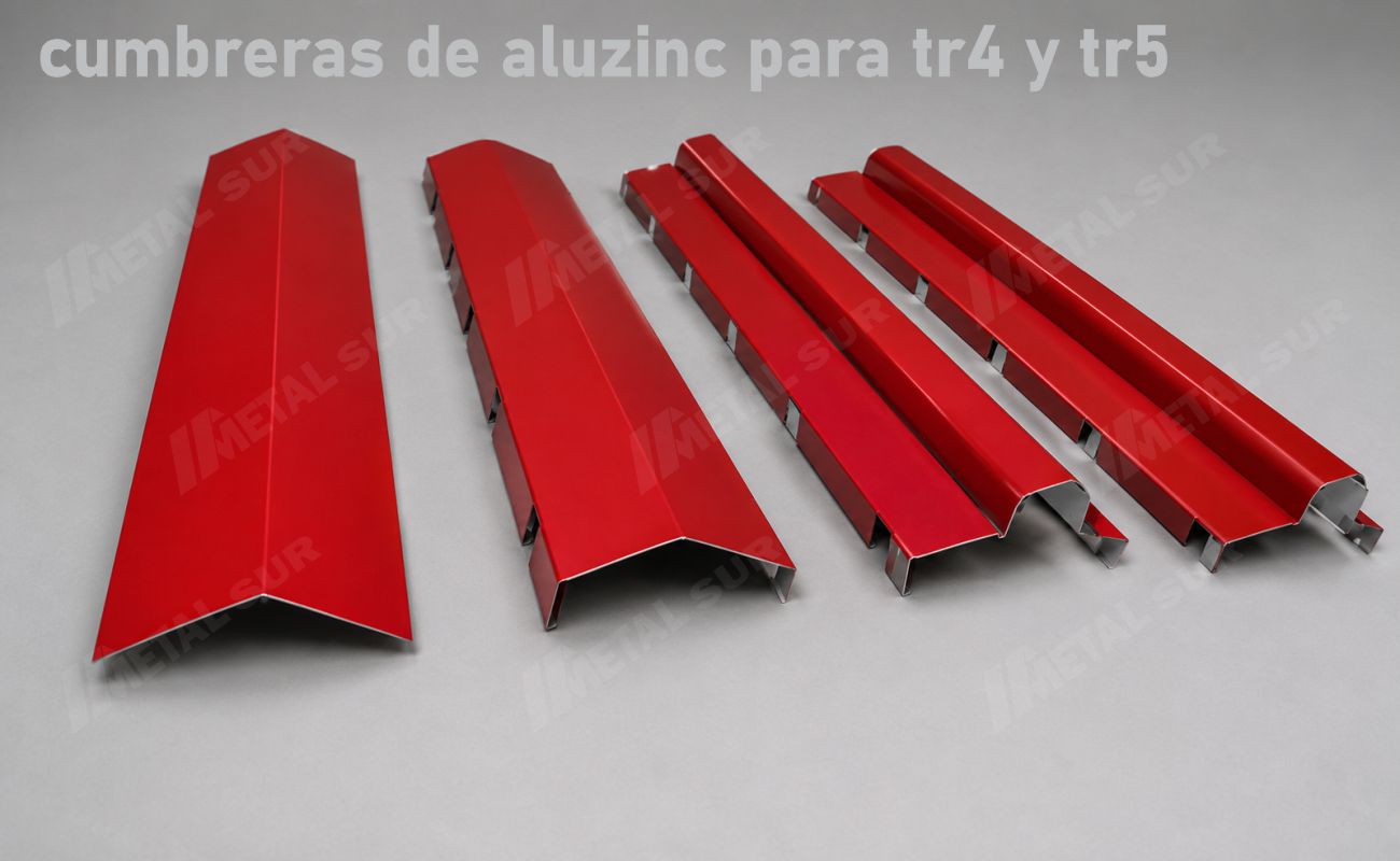 modelos de cumbreras de Aluzinc para coberturas TR4 y TR5