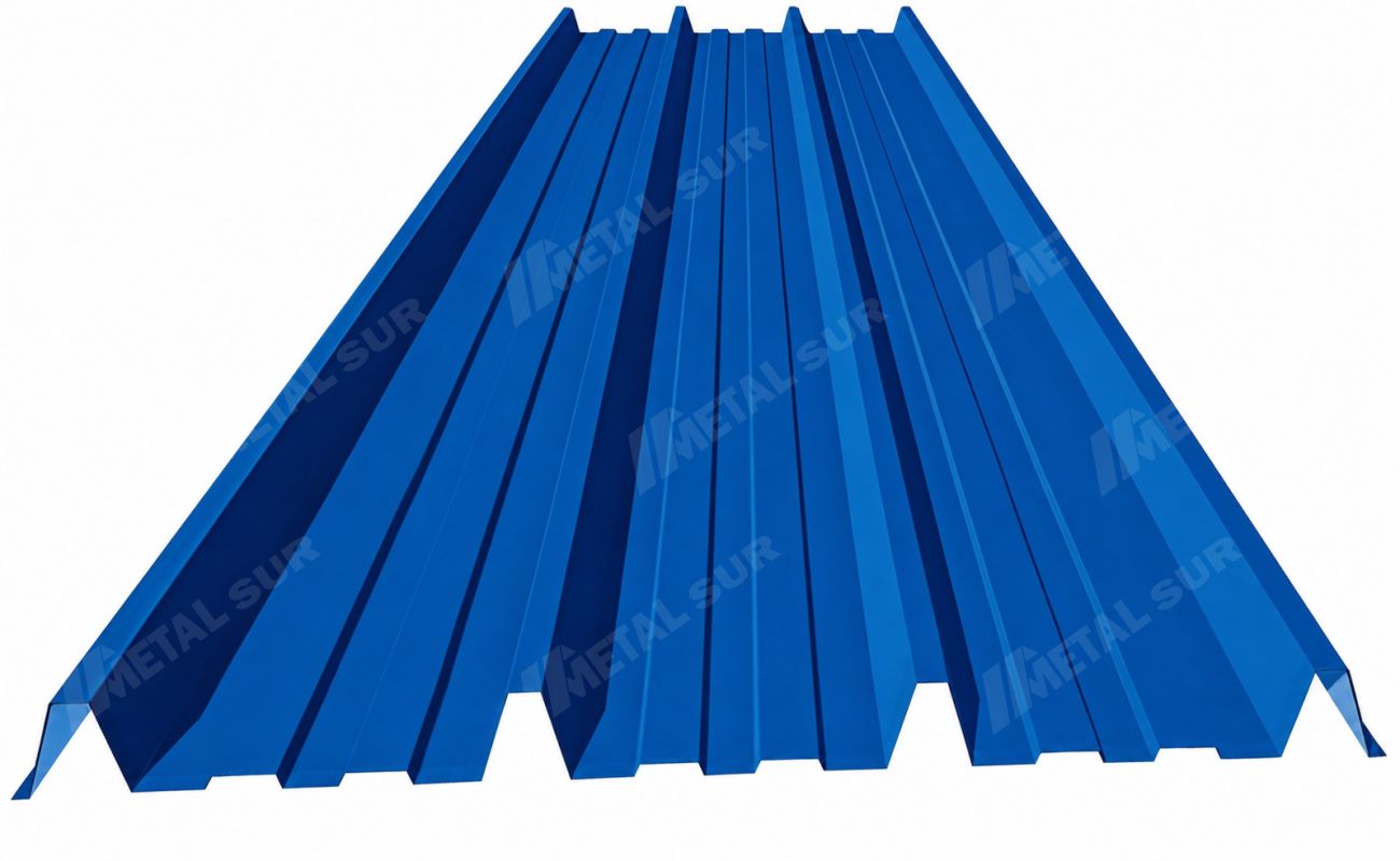 Aluzinc TR4 color azul para coberturas