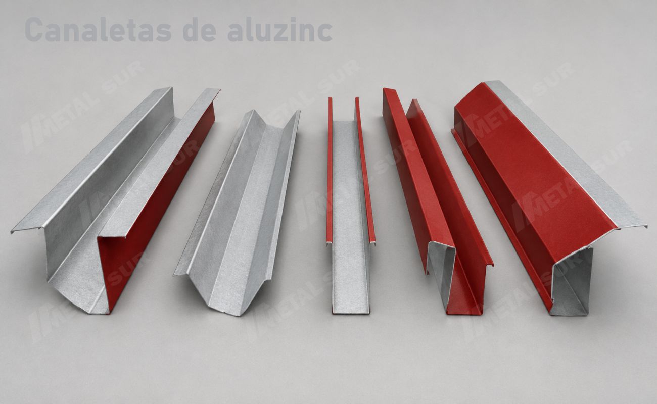 modelos de canaletas de Aluzinc para techos metálicos